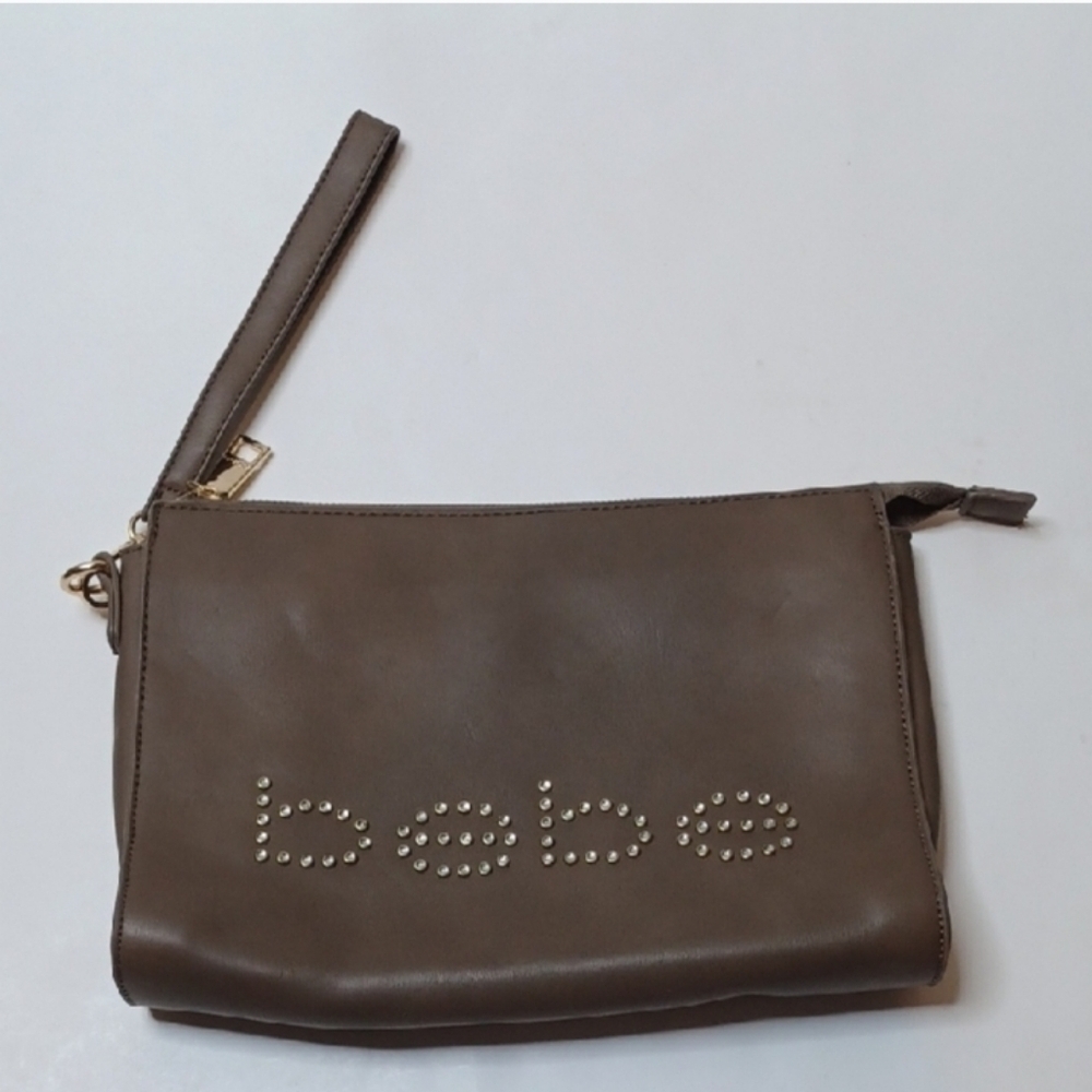 Bebe Brown Clutch Bag